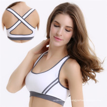 Women Sports Comfortable Seamless Leisure Yoga Stretch Free Bra Crop Top Vest